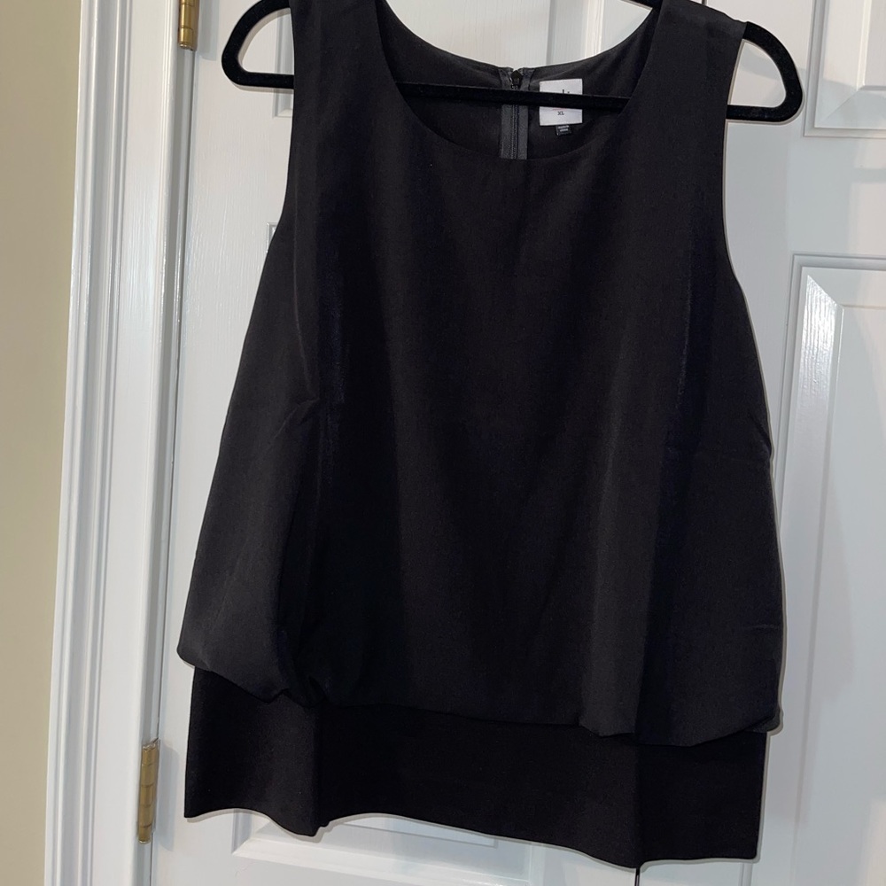 Sleeveless CAbi black blouse XL